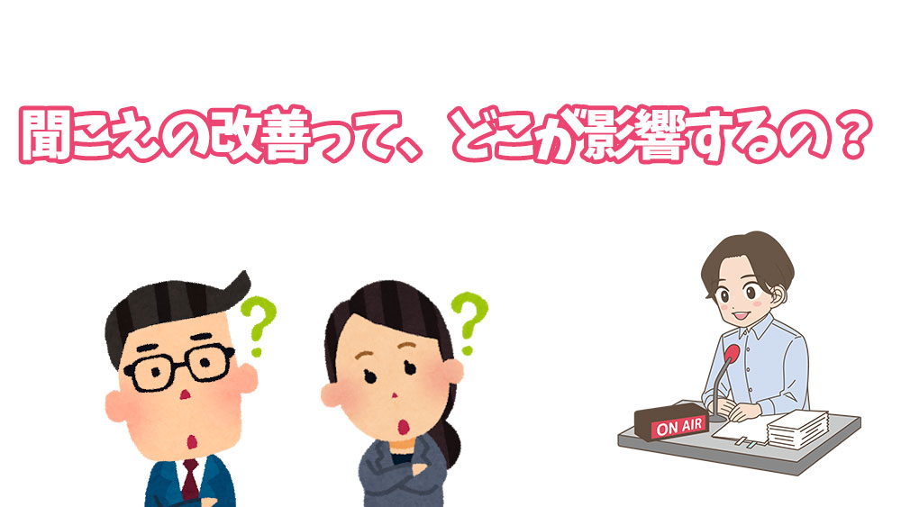 聞こえの改善って、どこが影響するの？